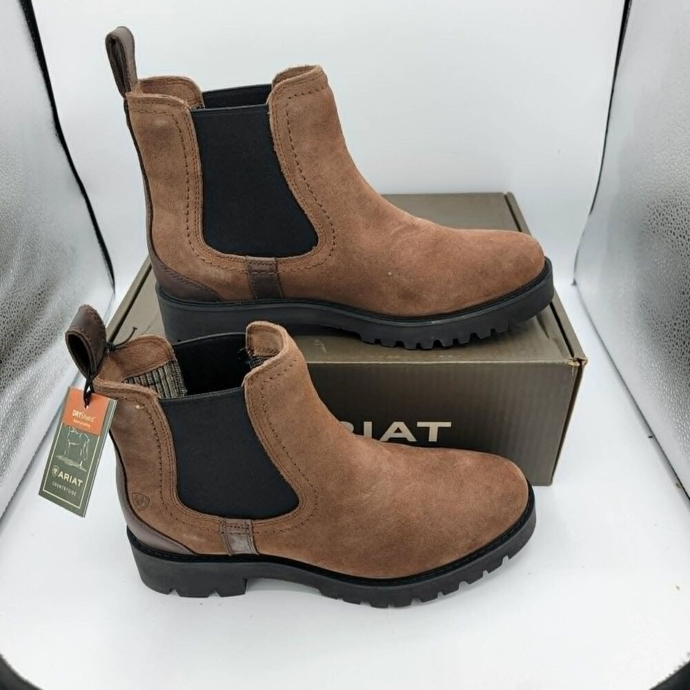 Ariat Women’s 11 Wexford Waterproof Chelsea Boot Java Brown New